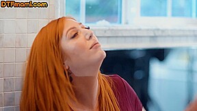 Bigtitted ginger MILF nailed by stepson