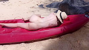 Creampie on the beach