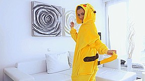 Cute Dimpled Darling Empera Is Fond of Cosplaying Different Characters and She Chose Pikachu This Time