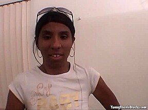 Ebony teen gets off as she is fingrbanged in POV scene