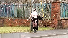 Fat amateur exhibitionist Alyss public nude and outdoor flashing of brunett