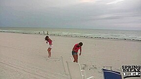 Girls Flashing on Vacation Treasure Island Florida