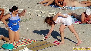 Naked women on the beach to excite us