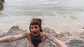 Pov Pussy Licking Outdoors On A Public Beach While On Vacation Andy teen 18+ Licking Miss Pussycat