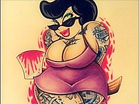 Shorthair-Bbw – Emo-Tattoo-Girl In Posing And Interracial