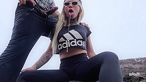 Stepsister On Vacation Takes Me To The Beach To Suck My Dick