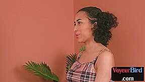 Stockings bigtitted voyeur teasing DILF