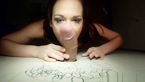 Bigtitted gloryhole babe deepthroating dick