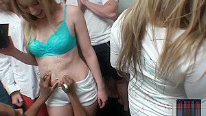 College teens 18+ suck dicks through a self made gloryhole