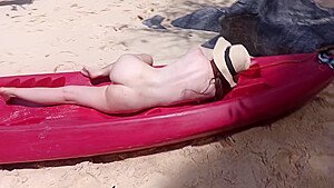 Creampie on the beach