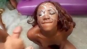 Ebony Bukkake Slut