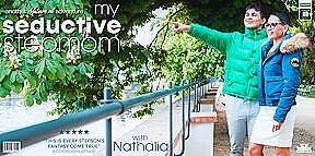 Fucking My BL***y Hot Seductive Czech Stepmom Nathalia On My Fathers Couch And She Loves It