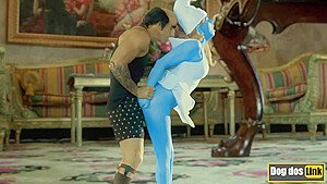 Hot Girl Cosplaying Smurf In The Craziest Pussy Fuck Action