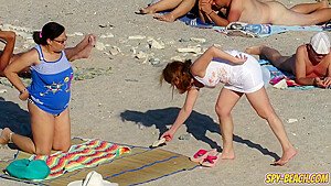 Naked women on the beach to excite us