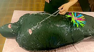 Plastic Wrap Bondage Cbt Didnt Let Me Cum