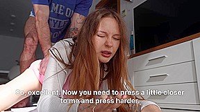 Stretch with Stepmom Ended with Powerful Squirt