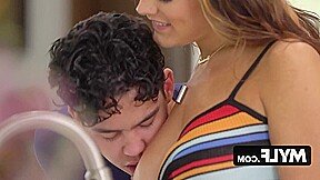 The husband has ceased any intimate contact with his attractive spouse, compelling her to engage sexually