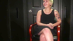 Young blonde teen 18+ gives blowjobs to strangers at a gloryhole and swallows load after load of cum