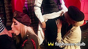 Ash-blonde milf getting dual romped by two nasty studs, hoes going crazy in XXX fourway