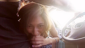 Busty amateur teen 18+ pov fucked in a car