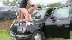 Fake taxi driver fucks his female colleague