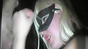 Gloryhole blonde gets pussy creampied