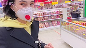 Real risky sex in man’s toilet – agent pickup student in Walmart