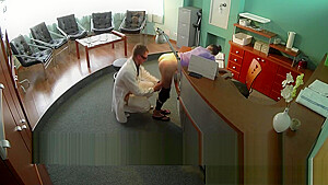 Rimmed euro bent over and fucked by doctor