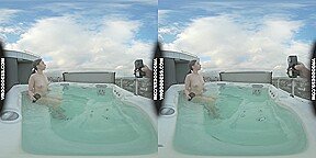 Behind The Scenes Filming Pretty Lika Rooftop Jacuzzi Dildo Masturbating
