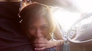 Busty amateur teen 18+ pov fucked in a car