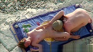 Couple Horny Sex At Nude Beach