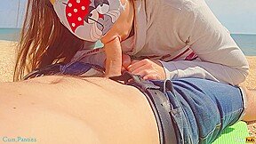 Cum Panties – Stranger Cum In My Panties On The Beach Risky Public Creampie