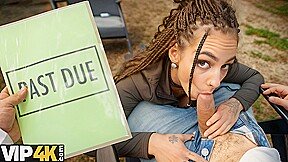 DEBT4k. Intense deep throat as a debt payment