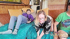 Hard Threesome with My Husband and My Lover Double Penetrations