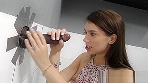 Horny teen 18+ at gloryhole