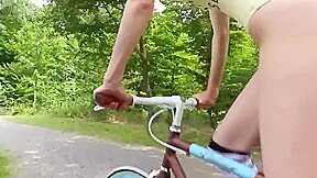 Hot Exhibitionist BigTits Mila Azul Naked & Masturbate at Outdoor Ride