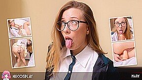 Mary Cosplays A Nerdy Student Who Needs Orgasms Badly – NuCosplay