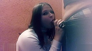 publicly sucks in the porch of the house