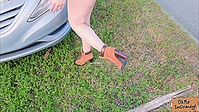 Alluring babe Jessie Wylde takes a strangers bigcock