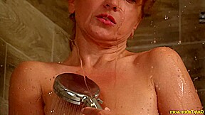 The auburn-haired, lathered stepmother displays every opening.