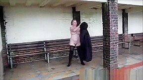 Exhibitionist slut granny pissing public. Amateur