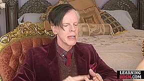 Glasses blonde cougar learning BDSM