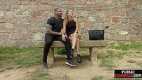 Naughty sluts gets humiliated in public