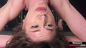 Roughly hardtied babe gets spanked