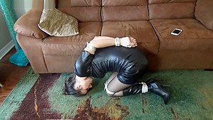 sunshine mouth stuffed and clear tape cleave gagged babysitter