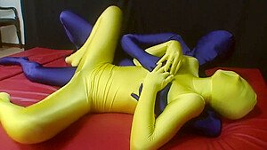 TRANSPARENT YELLOW ZENTAI CUTE GIRL
