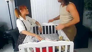 Babysitter loves to be double fucked