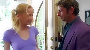 Babysitter playing with her boss’s dick
