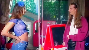 Brunette babysitter gets rough fuck
