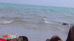 Double penetration at the beach with horny french pornstar Shannya Tweeks – MMM100